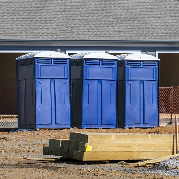 how often are the porta potties cleaned and serviced during a rental period in San Gregorio California